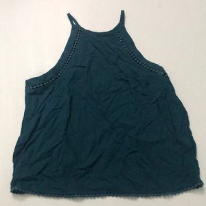 Green halter top